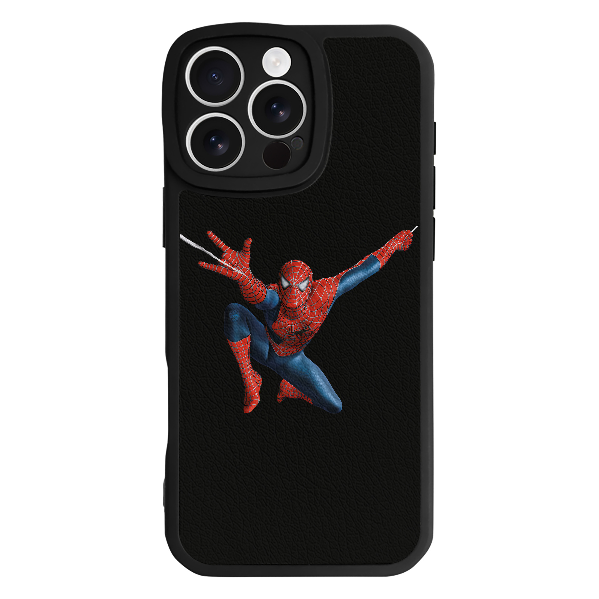 Spider Man スパイダーマン 【iPhone 16シリーズ対応】シリコンスマホケース（レザー調） 材質：シリコン